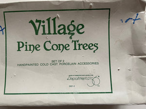 Village Pine Cone Trees (Set of 2)