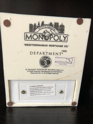 Citylights Monopoly Sixty Mediterranean Ave. "Mediterranean Mortage Co."