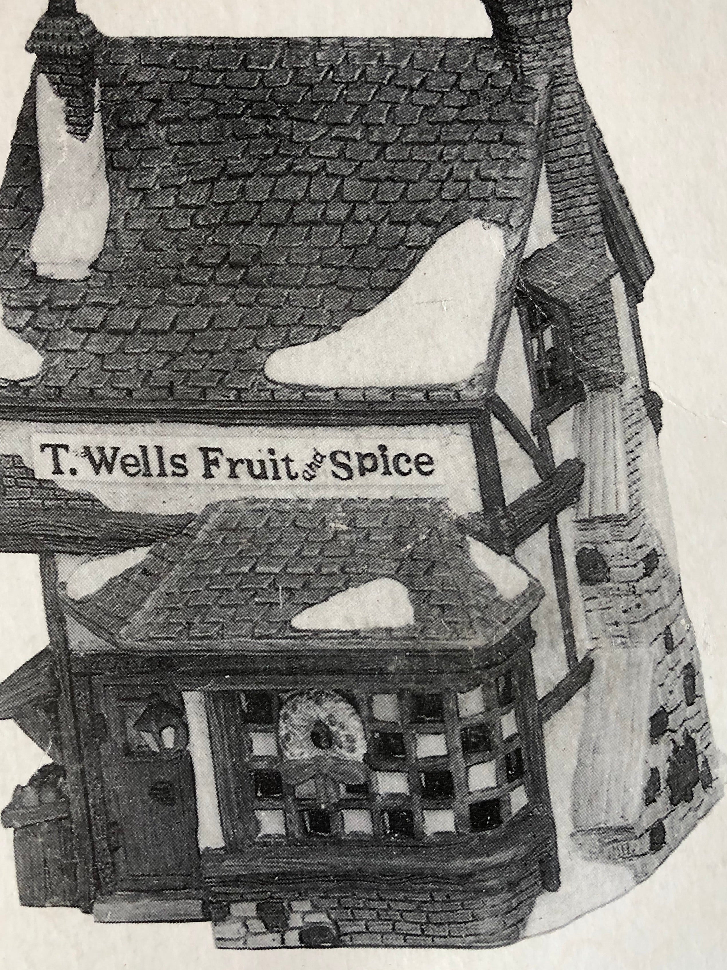 Set of Two Shops: T. Wells Fruit and Spice Shop/Booter and Cobbler