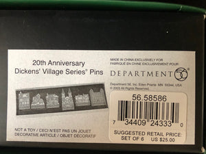 Dickens' Village Series 20th Anniversary Pins