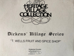 Set of Two Shops: T. Wells Fruit and Spice Shop/Booter and Cobbler